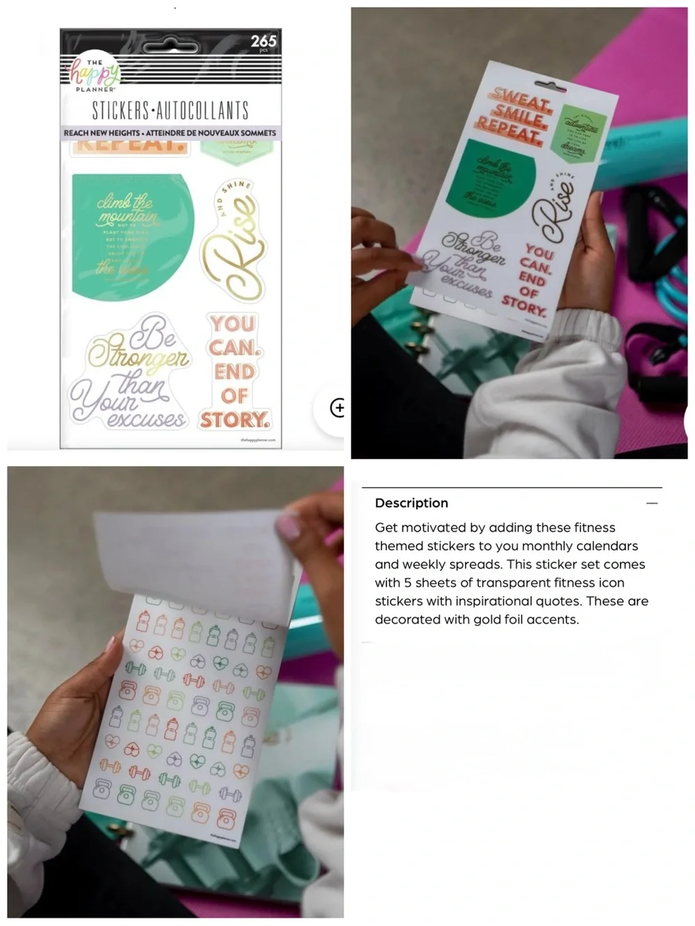 The Happy Planner 'Know Your Worth' 12-Month Planner, Stickers & Dashboard